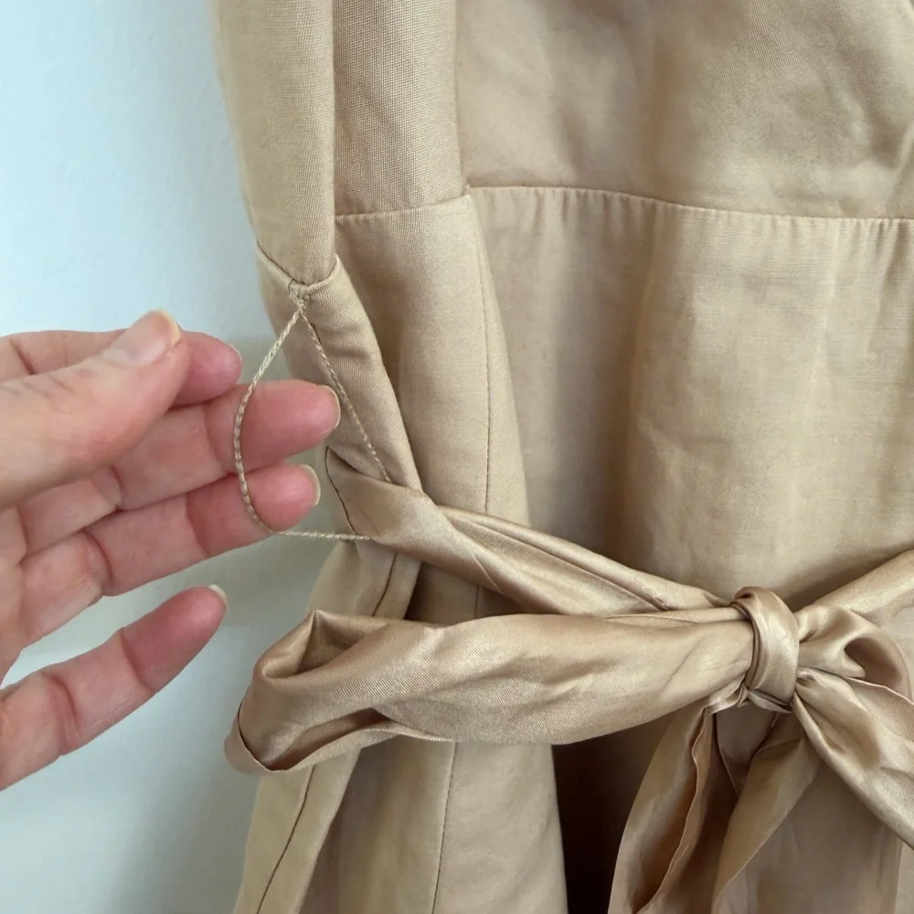 J. Crew Tan Wrap Mini Dress